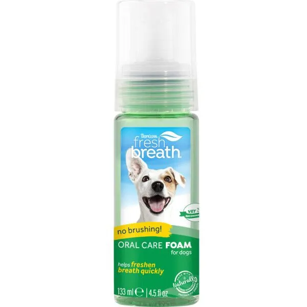 TropiClean Fresh Breath Mint Oral Care Foam, 133ml - Image 1