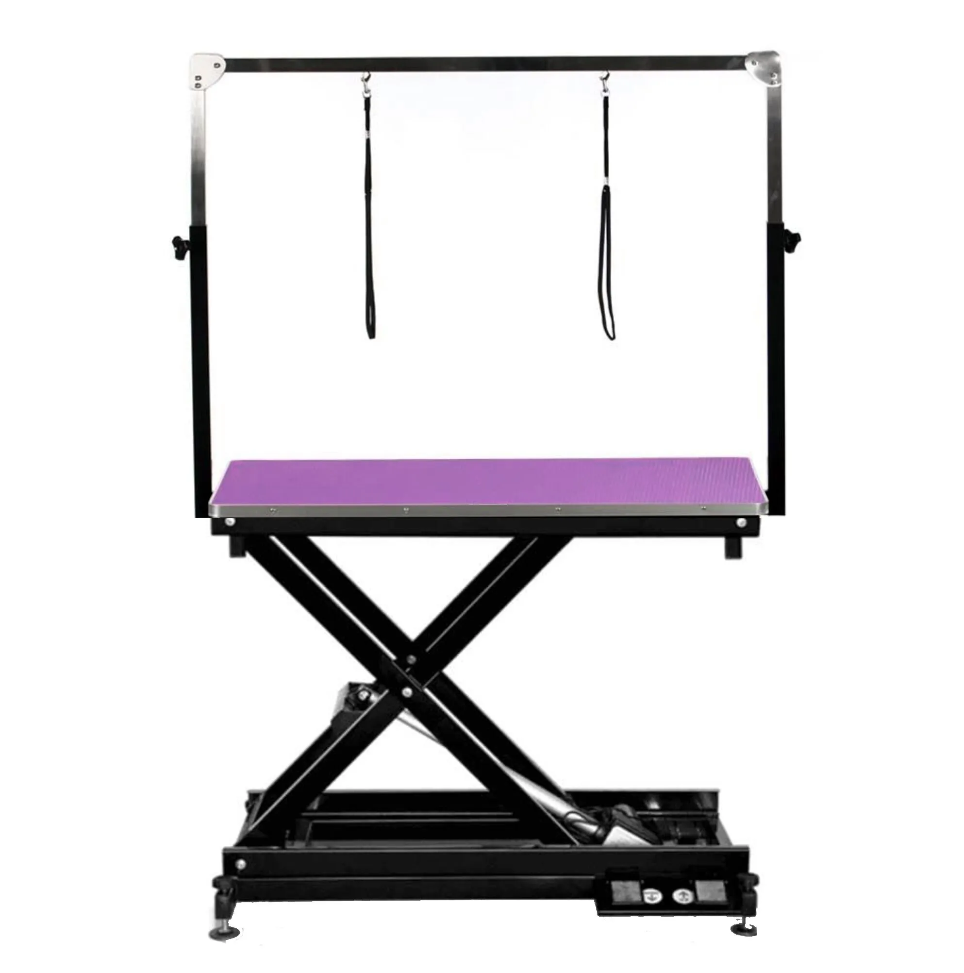 Extra Low Electric Grooming Table – Strong Bars & Wheels Black 110cm (GWN) - Image 1