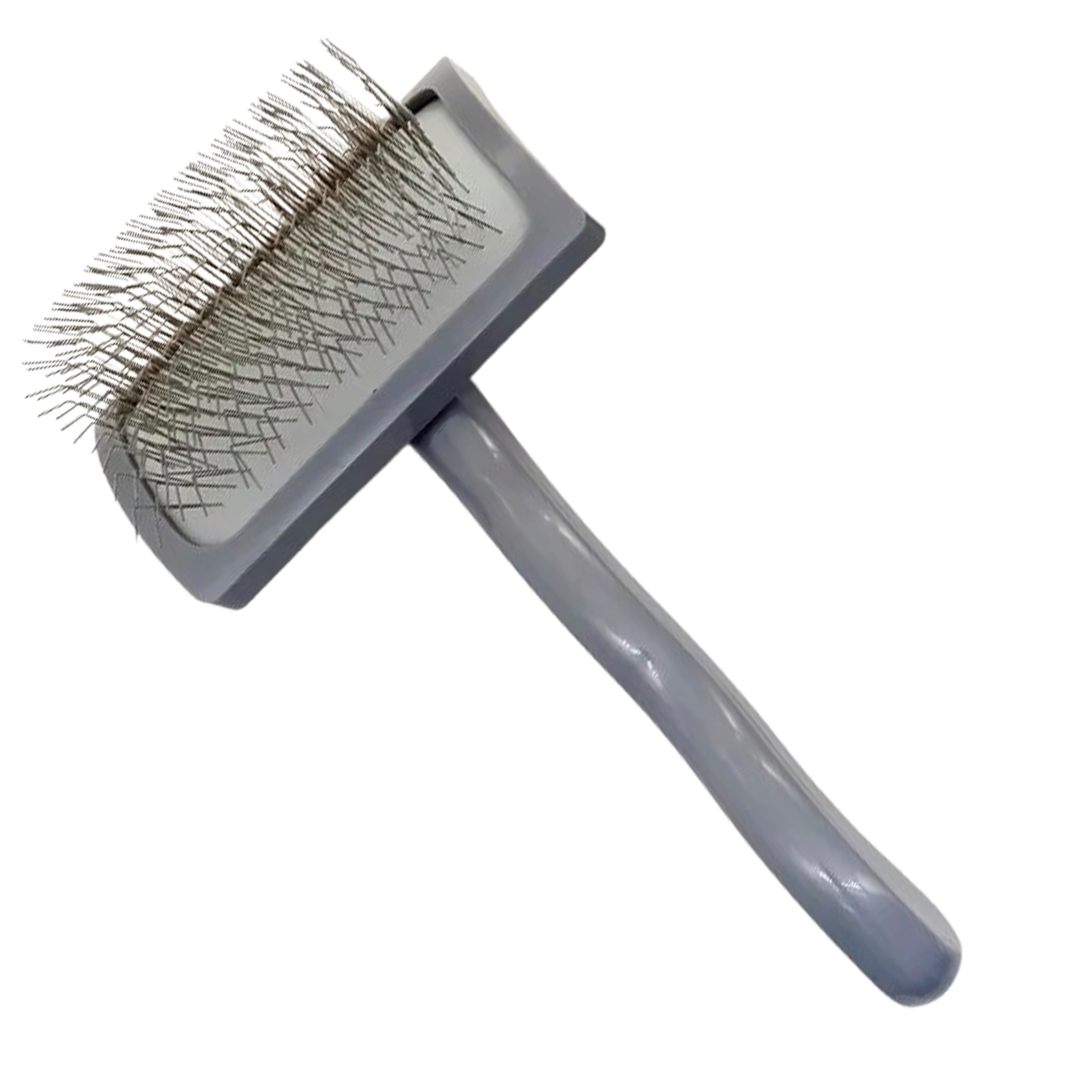 Medium Long Pin Brush Curved Grey - Image 1