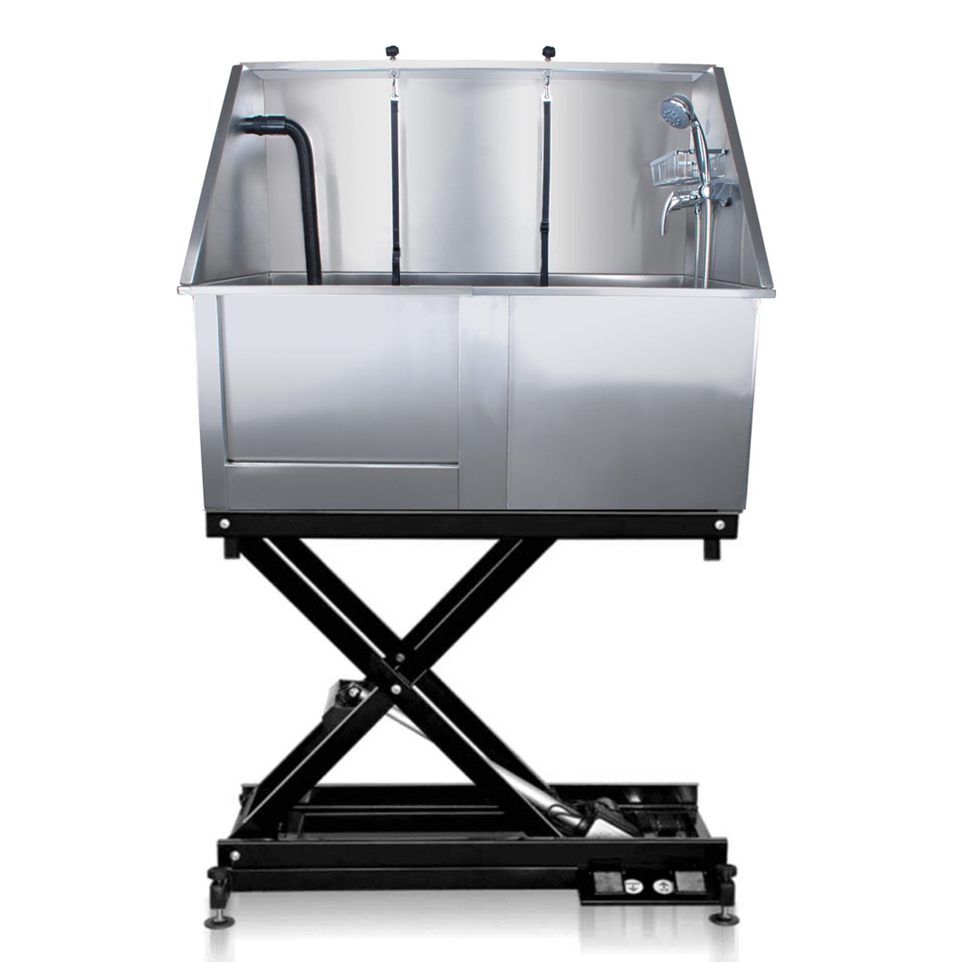 Dog Grooming Electric Lifting Deluxe Bathing Tub with Sliding Door & Arm (GWH107) - Image 1