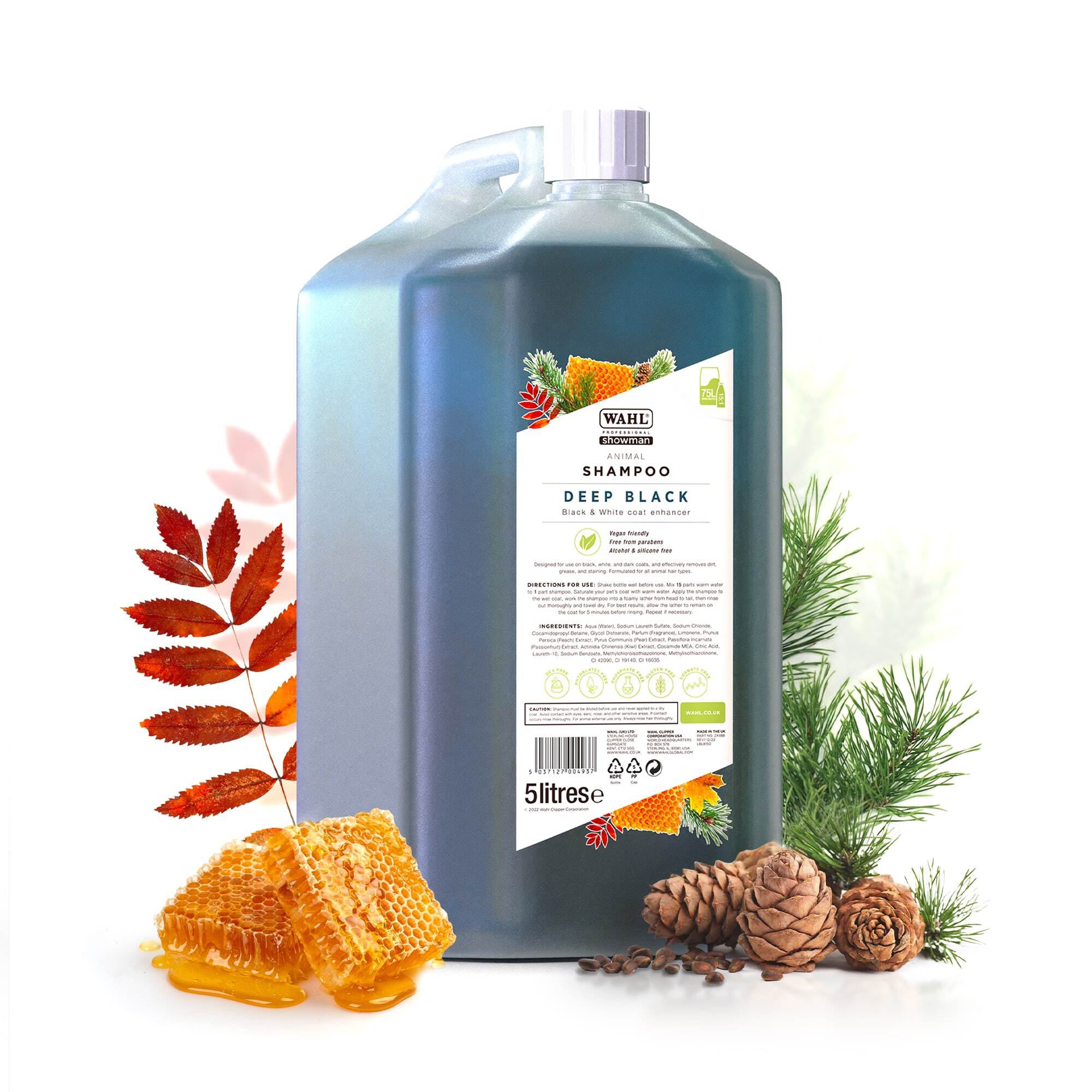 High_Wahl_shampoo_deep_black_5L_ZX488_Scent 5L Wahl Deep Black Shampoo - Image 1