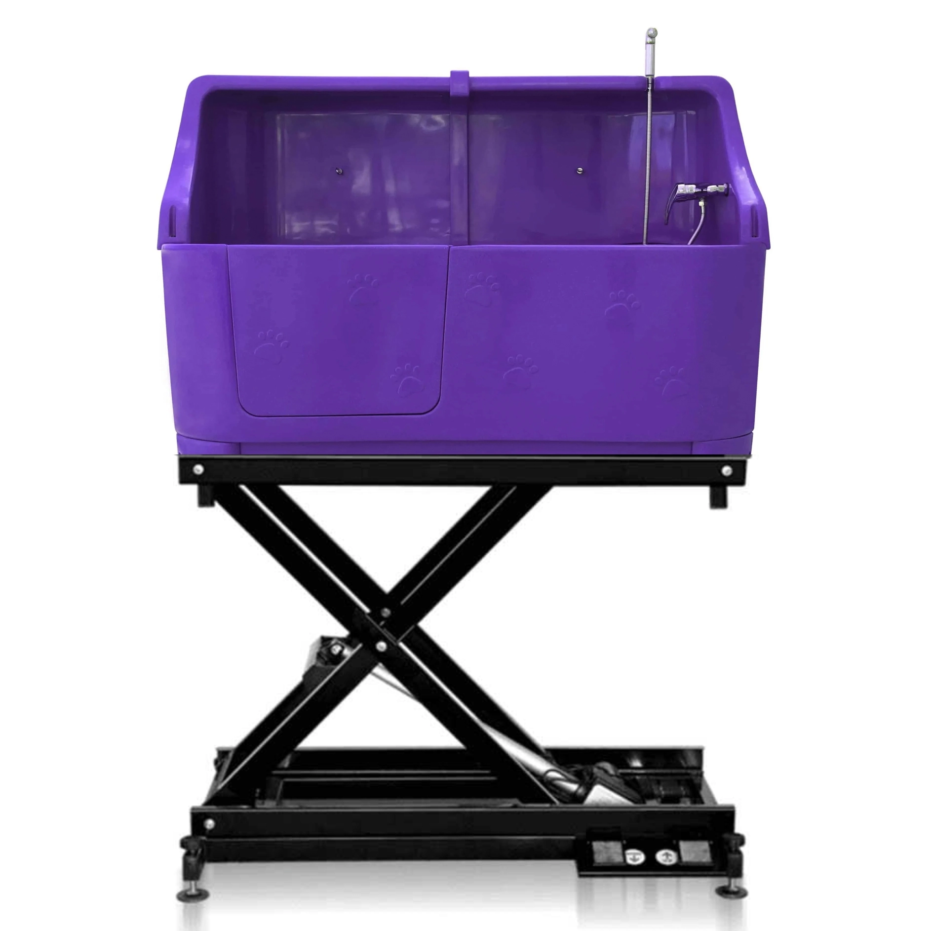 Dog Grooming Electric Bath with Splashback – Purple, Grey (GWH-112H) - Image 1