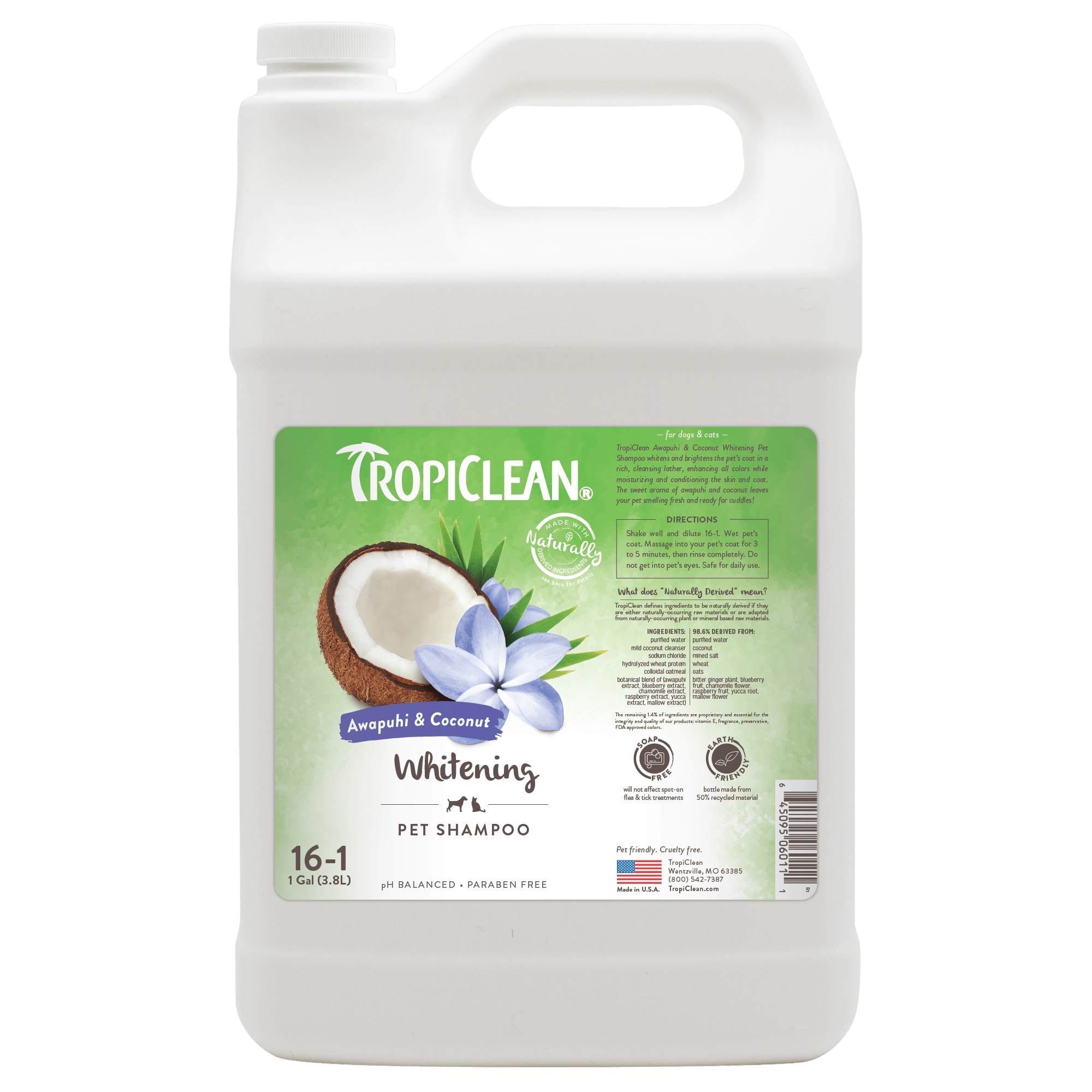 TropiClean Whitening Shampoo 3.8L - Image 1