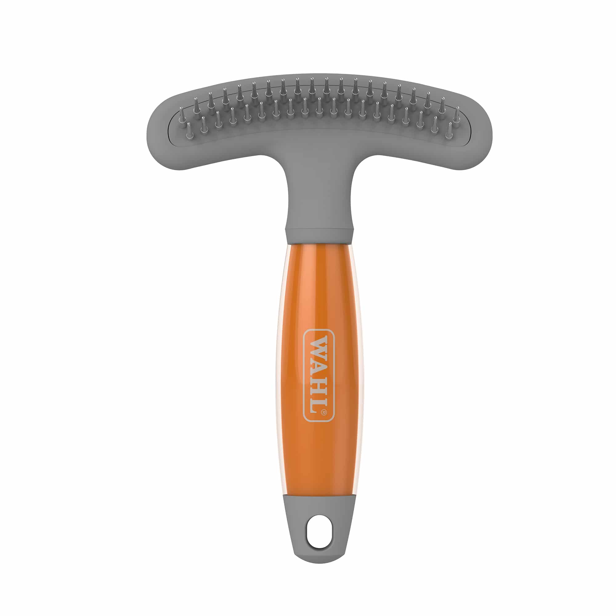 Wahl Double Row Rake & Shedding Blade – Orange Gel Handle - Image 1