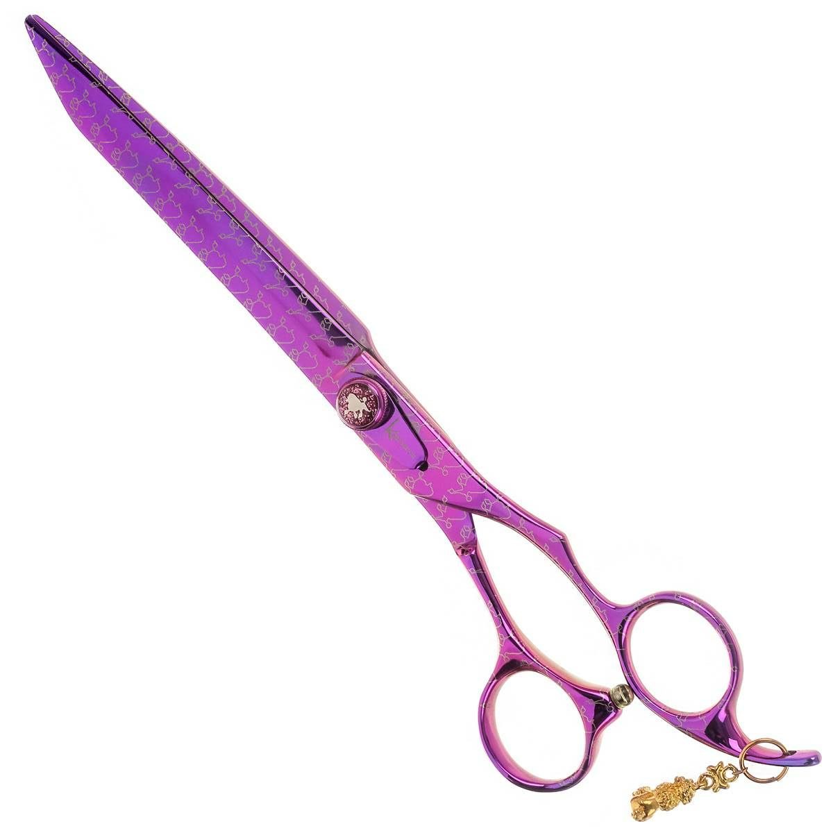 PinkPoodle8 inch Straightjpg Kenchii Pink Poodle 8″ Straight Shear - Image 1