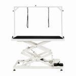 Large Accordion Electric Grooming Table White 126cm