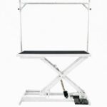 Large Extra Low Electric Pet Grooming Table White 126cm