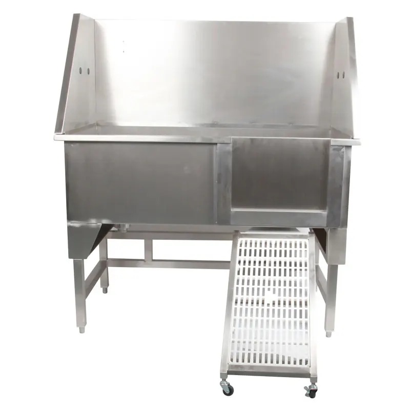Large Deluxe Stainless Steel Dog Bath with Stairs (GW130N) - Image 2