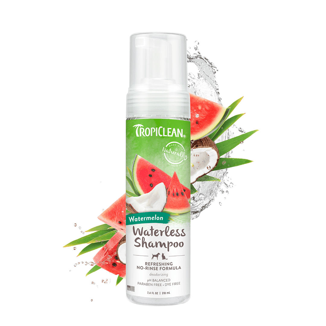 TropiClean Watermelon Luxury 2-in-1 Waterless Shampoo for Pets, 220ml - Image 1