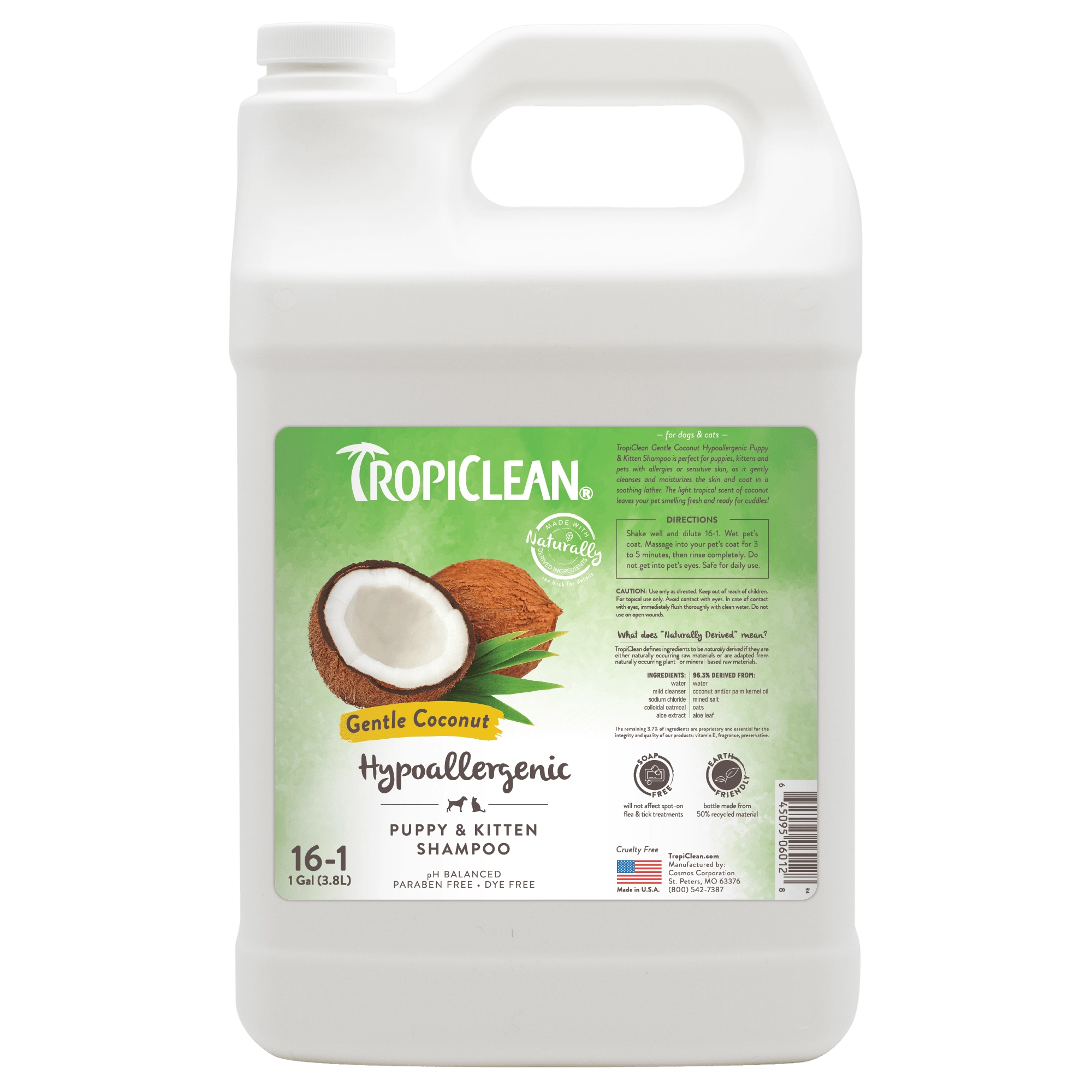 TropiClean Hypoallergenic Shampoo 3.8L - Image 1
