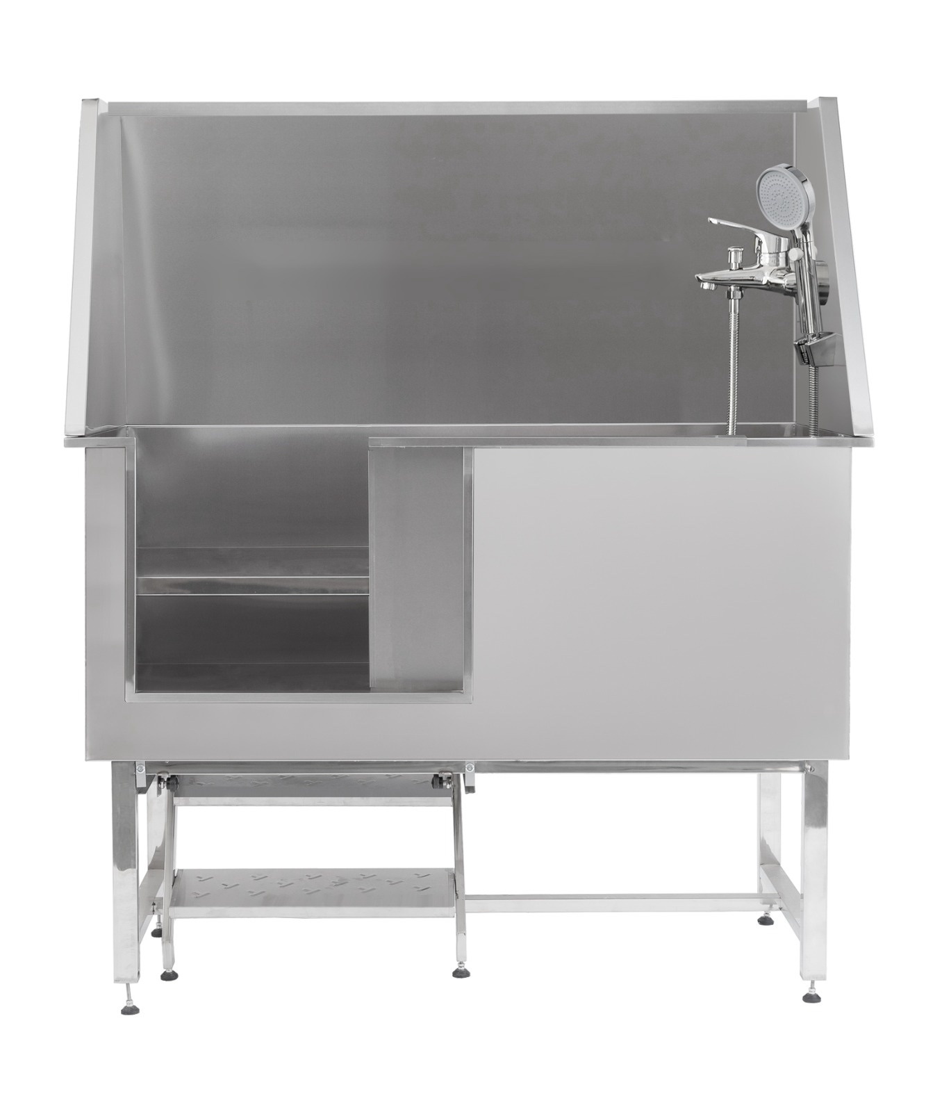 2485037e-f6ec-4f18-b402-b33d2e0a0f5c Deluxe Static Stainless Steel Dog Bath with Stairs (GW50) - Image 1