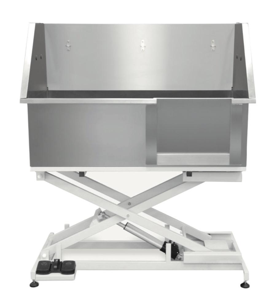 Electric White Frame Animal Grooming Bath Ultra Smooth Quiet Electric Stainless Steel Animal Grooming Bath