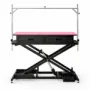 Large Extra Low Electric Pet Grooming Table Black Frame 126cm with Drawers