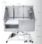 Dog Grooming Electric Lifting Deluxe Bathing Tub with Sliding Door & Arm (GWH107) - Image 2