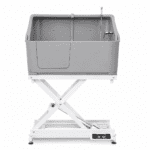 White Frame Dog Grooming Electric Bath with Splashback Grey (GWH-112H)