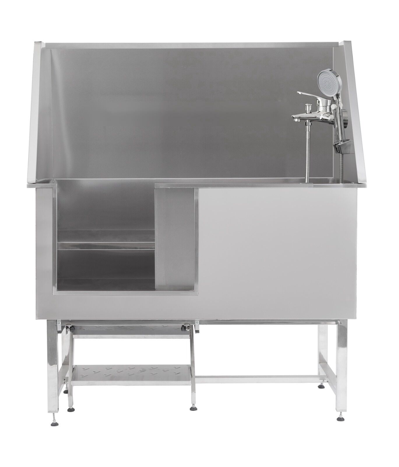 Deluxe Static Stainless Steel Dog Bath with Stairs (GW50) - Image 1