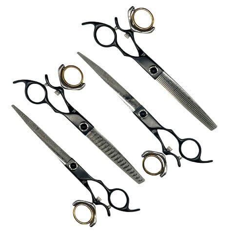 Damascus Swivel Thumb Scissor Set - Image 1