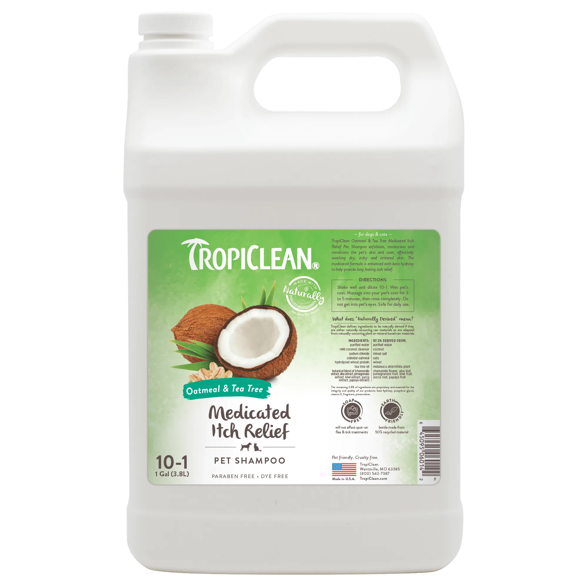 Oatmeal & Tea Tree Medicated Itch Shampoo 3.8L TropiClean Oatmeal & Tea Tree Medicated Itch Shampoo 3.8L - Image 1