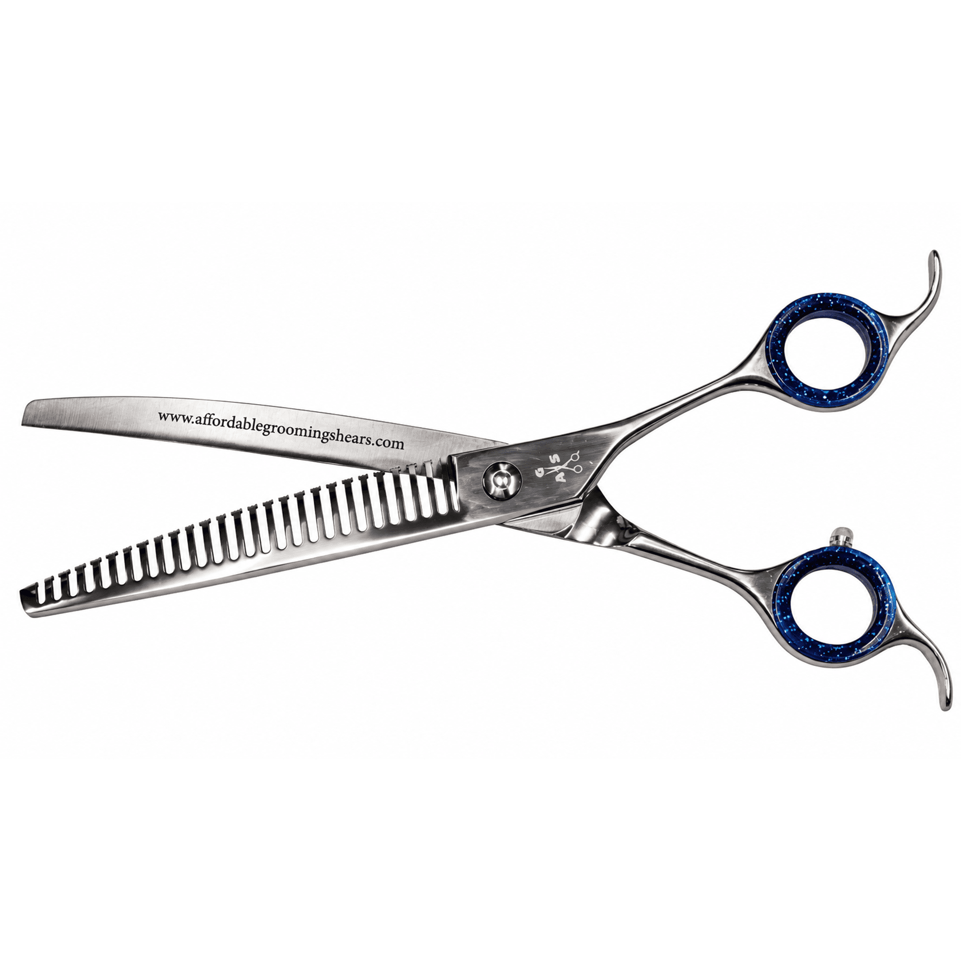 Affordable Grooming Shears Mako 28-Tooth Curved Thinning Dog Grooming Scissors - Image 1