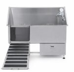 Luxe Static Stainless Steel Dog Bath with Ramp and Drawer (GW51/61) - Image 2