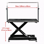 Large Extra Low Electric Grooming Table Strong Bars & Wheels 120cm (GWNL) - Image 3