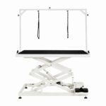 Large Accordion Electric Grooming Table White 126cm