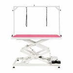 Large Accordion Electric Grooming Table White 126cm - Image 4