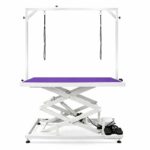 Large Accordion Electric Grooming Table White 126cm - Image 3