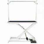 Large Extra Low Electric Pet Grooming Table White 126cm
