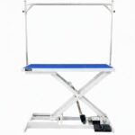 Large Extra Low Electric Pet Grooming Table White 126cm - Image 2