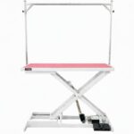Large Extra Low Electric Pet Grooming Table White 126cm - Image 3