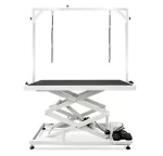 Large Accordion Electric Grooming Table White 126cm