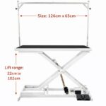 Large Extra Low Electric Pet Grooming Table White 126cm - Image 9