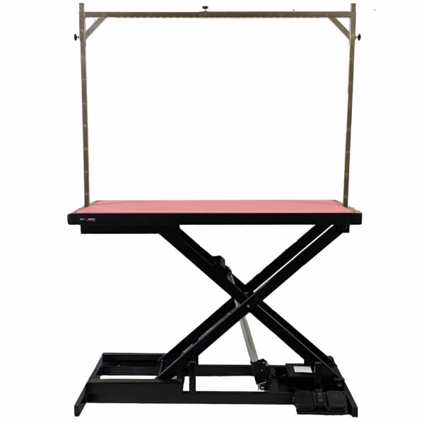 Large Extra Low Electric Pet Grooming Table Black 126cm - Image 1
