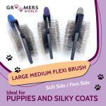 Medium Flexi Brush – Puppy, Silky Coats & De-Shedding - Image 7