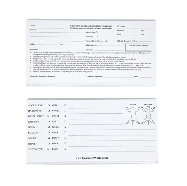 Grooming Contract / Record Card (UK ONLY) - Image 1