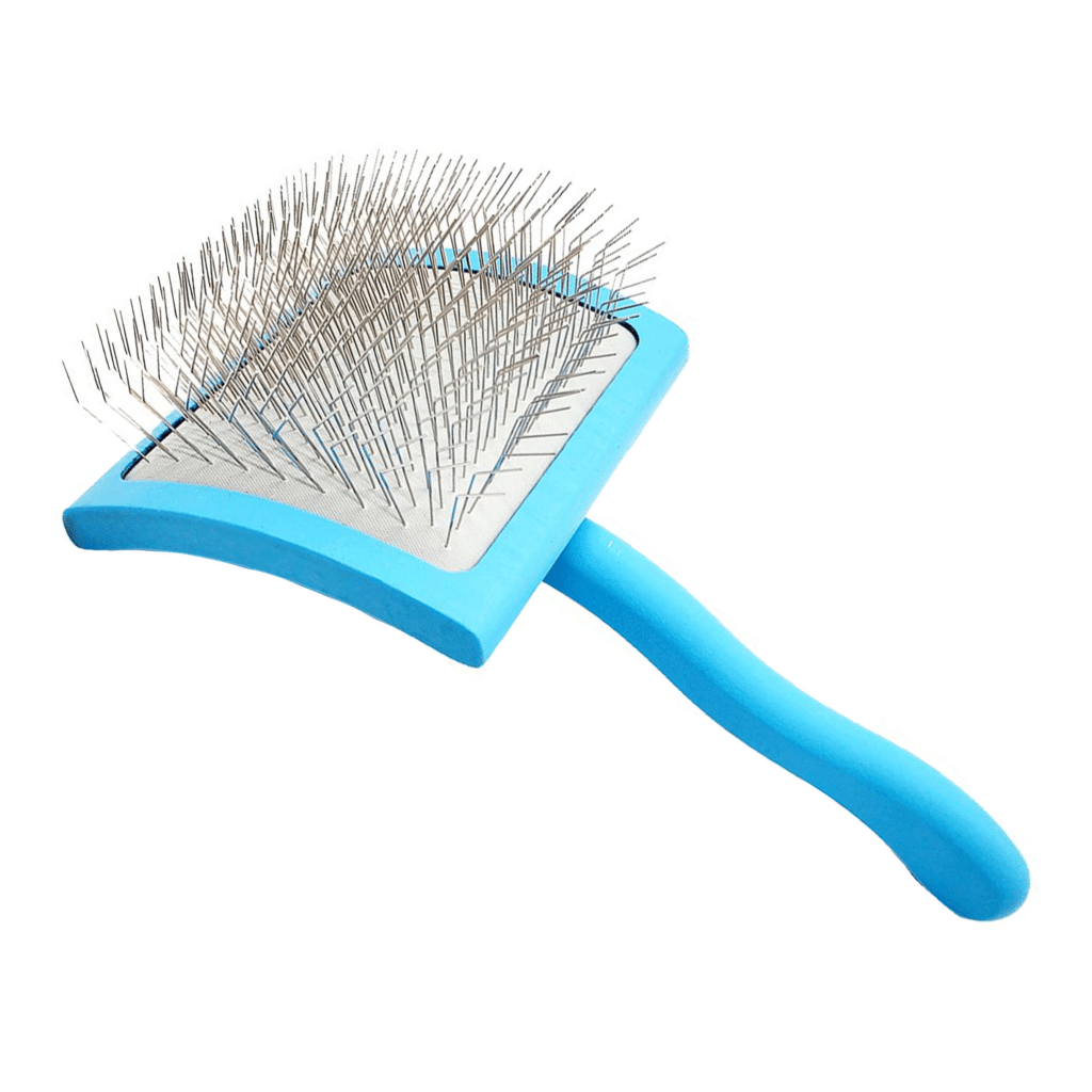 Big Wooden Curved Long Pin Slicker Brush groomers world