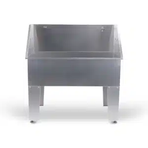 Deluxe Static Stainless Steel Dog Bath, Foot Levelling for Stability