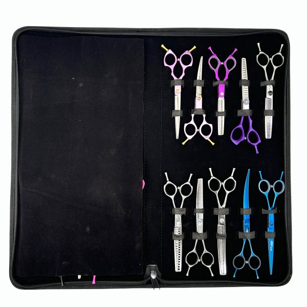 Professional Grooming Scissor Case with Scissors
