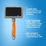 Wahl Slicker Brush – Orange Gel Handle - Image 3