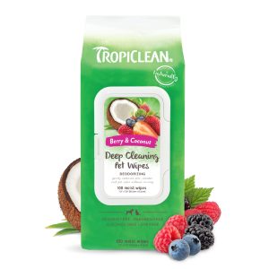 TropiClean Deep Cleaning 100 Pack Wipes